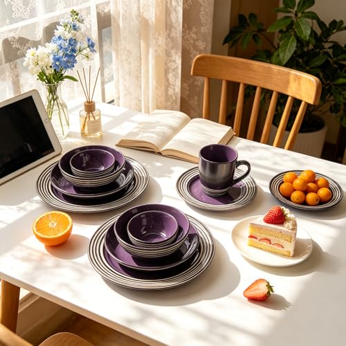 48 Piece Dinnerware Set (Lavender / Service for 8 - 48pc Set)