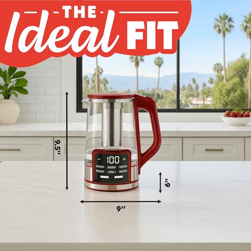 Electric Glass Kettle (Red)