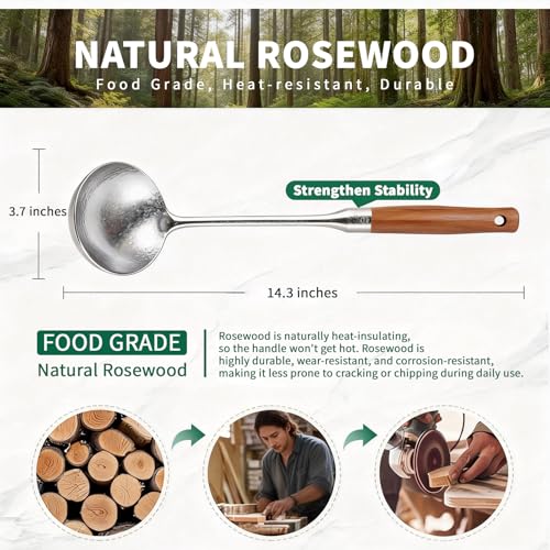 Newness Soup Ladle (Silver + Wood)