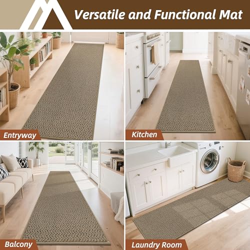 Hallway Runner Rugs Non (Taupe / 2'7" x 10')
