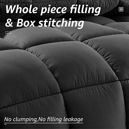 All Season California King Size Bed Comforter (Dark Grey / Cal King（96*104）)