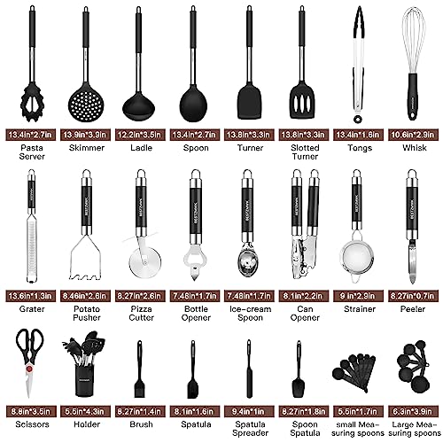 Kitchen Utensils Set (Black)