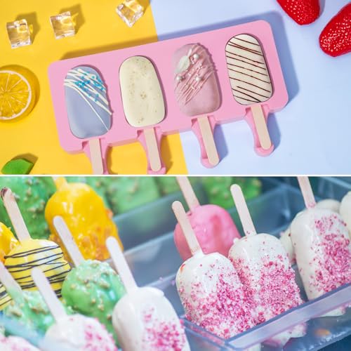 2 Pack Popsicles Molds (Purple and Pink)