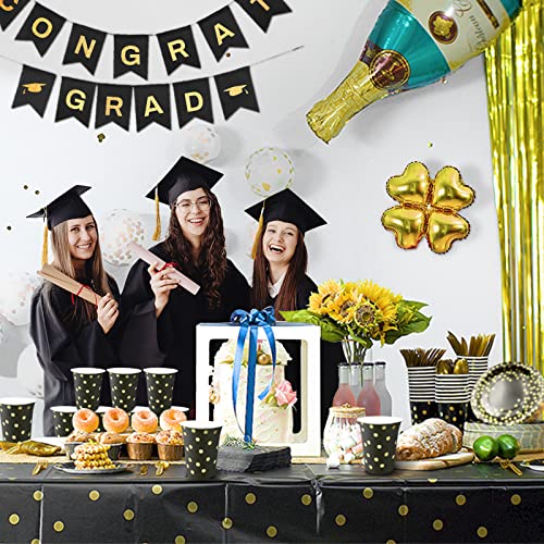 Black Gold Paper Plates (350 Count)