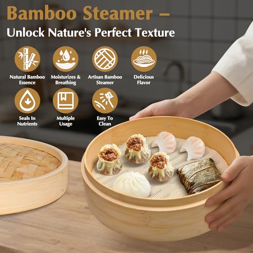 Bamboo Steamer 2 Tier 8