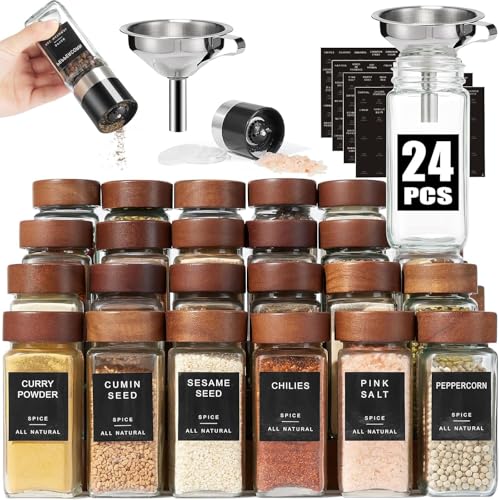 Glass Spice Jars with Labels (24)