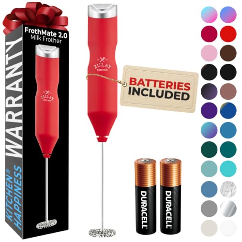 Powerful Frother Wand AA Batteries Included (Cardinal Red / Majestic Frother)