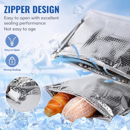 Insulated Food Storage Bag with Zipper Design