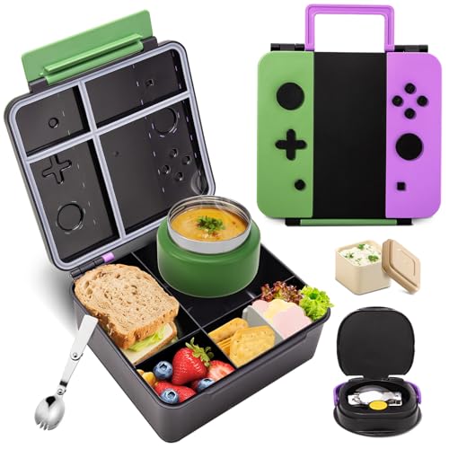 Game Bento Box for Kids (Green-Purple)
