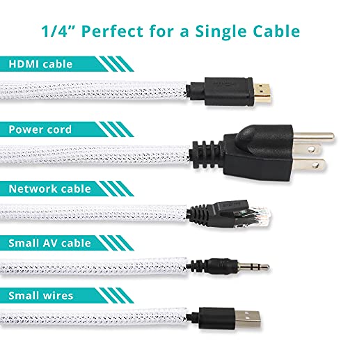 20ft 1 4 inch White Cable Sleeve (20 Foot)
