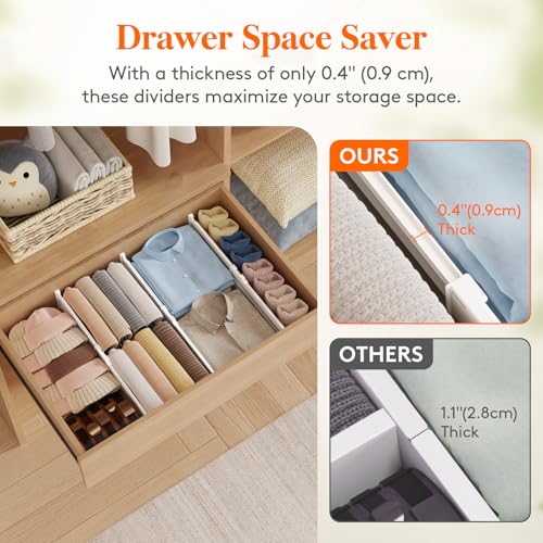 9 Pack 4" High Drawer Dividers (4"H, 13.8-22.2"L)