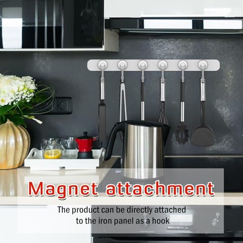 10 Pack Silver Magnet Hooks (Silver / 0.79in)