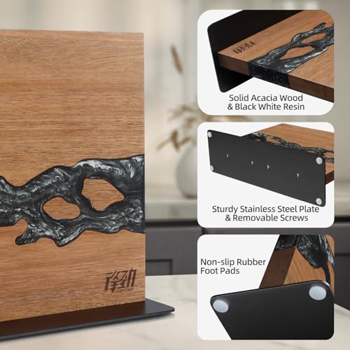 Magnetic Knife Block (Black White)
