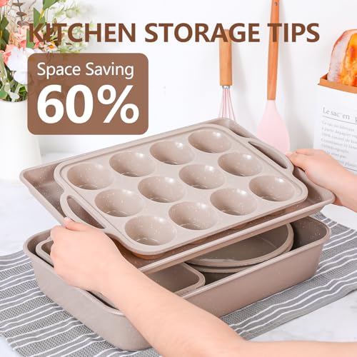 6 Piece Baking Pans Set Nonstick (6 Count)