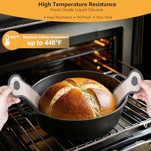 Silicone Bread Sling (1 Pc Grey Round & 1 Pc Grey Oval)