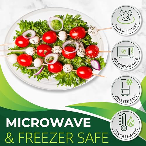100PCS 100% Compostable White Oval Paper Plates (White / 12in Oval(100count))
