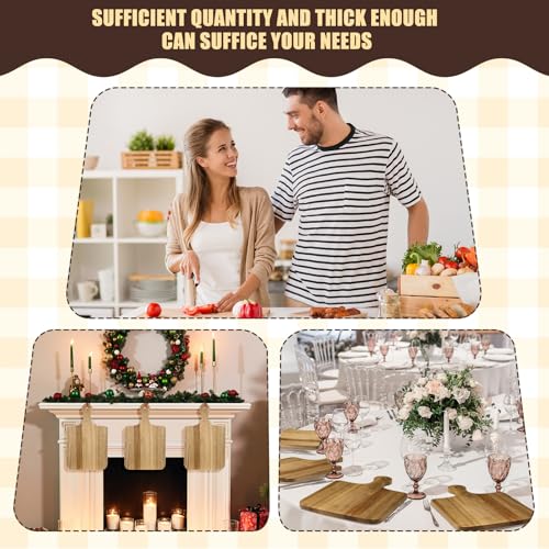 6 Pcs Wood Cutting Boards for Chopping Charcuterie Serving (16 x 10 inches)