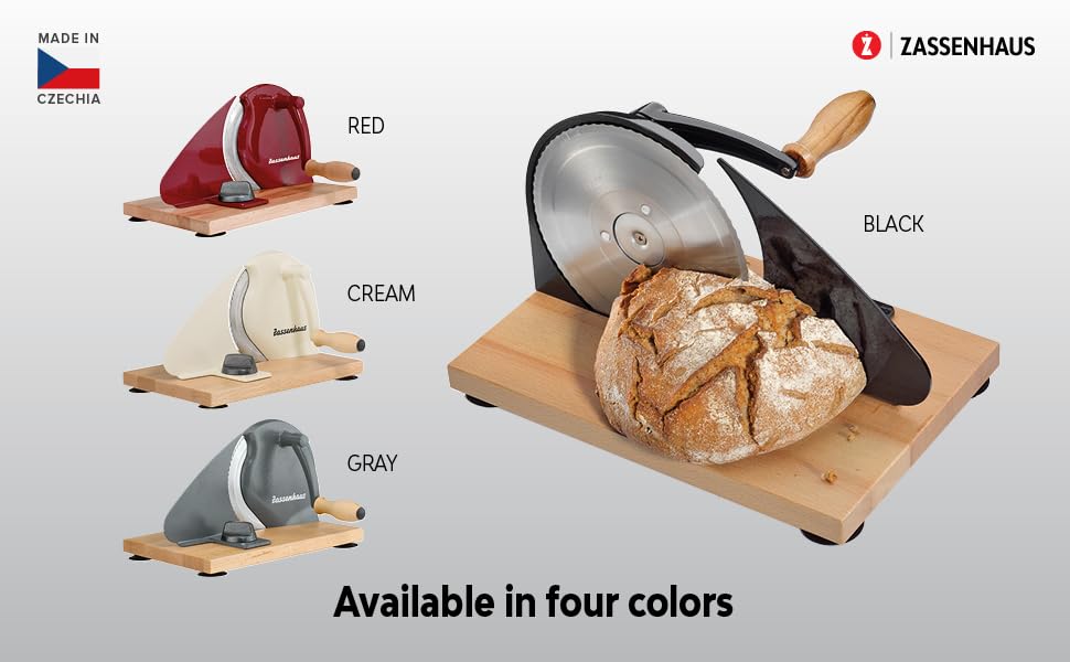 Original Classic Adjustable Bread Slicer for Uniform Slices (11.75" x 8" x 4.7" / Cream)