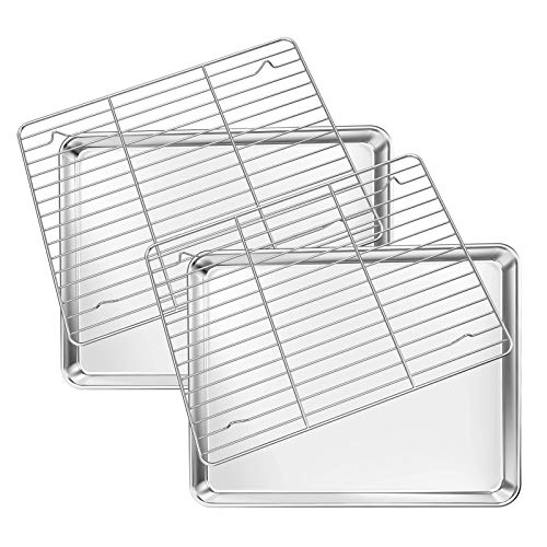 Baking Sheet with Rack Set [2 Sheets + 2 Racks] (12 inch)