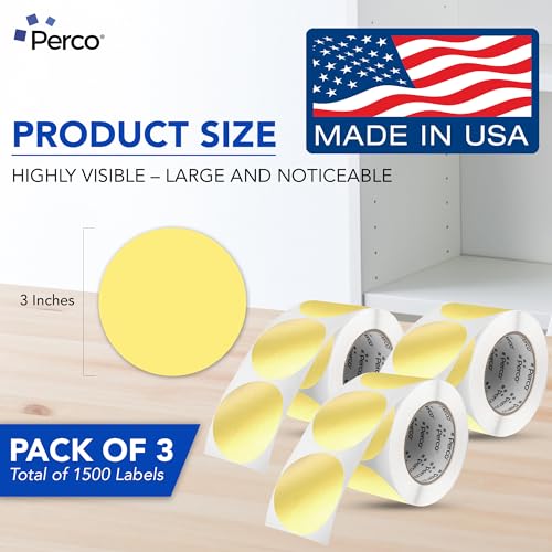 Metallic Gold Perforated Round Circle Dot Sticker 3 (Metallic Gold / 3 Inch)