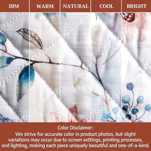 Maison d'Hermine Oven Gloves 100% Cotton Oven Mitt (074 - Ice Florals / 7.5" x 13" (Oven Mitt))