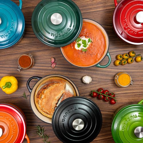 Cast Iron Dutch Oven with Lid (Blue / 7.3-Quart - Deep)