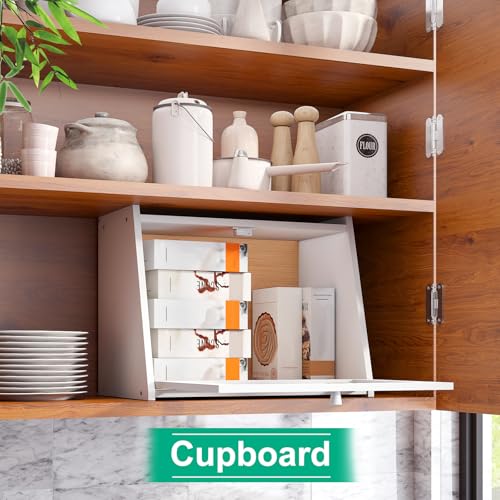 Large Bread Box for Kitchen Counter (White / Large-1_Tier)
