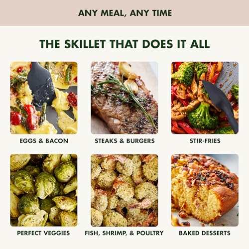 Advanced 12” X 15” Electric Skillet with Lid (12" x 5" Electric Skillet / Clay)