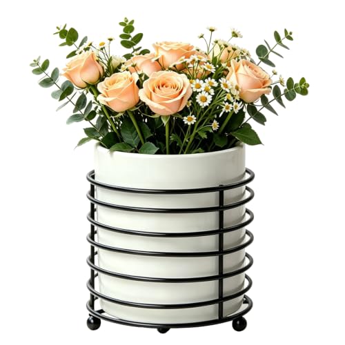 Utensil Holder for Kitchen Counter Large Cooking Utensil Holder (XL / White Black)