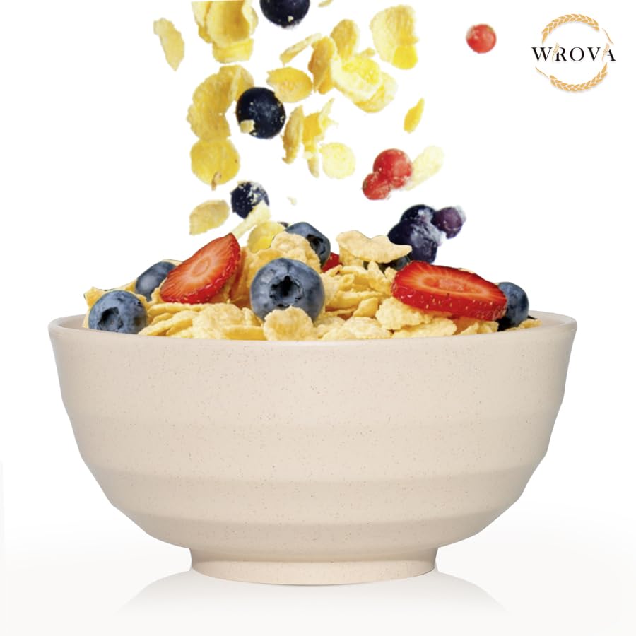 Wheat Straw Bowls Set 60 OZ (60 oz / Beige)