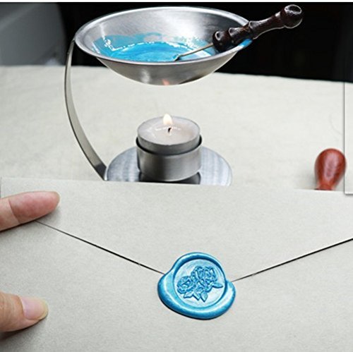 Vintage Kettle Teapot Gift Cards Sealing Art Wax Seal Stamp Rosewood Handle Decorative Wedding Invitations Gift Cards Paper Stationary Envelope Custom Logo Picture Wax Seal Sealing Stamp Set (Stamp Only)