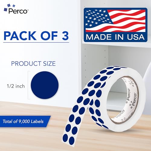 Dark Blue Perforated Round Circle Dot Sticker 1 (Blue - Dark / 0.5 Inch)