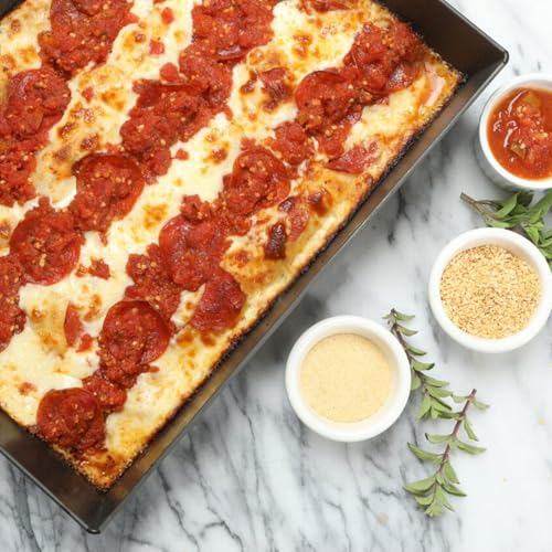 14 x 10 x 2.5 inch Detroit Pizza Pan (Black Pizza Pan-14 x 10 x 2.5 Inch)