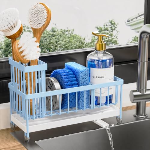 Sponge Holder for Kitchen Sink (Blue - 9.25″)