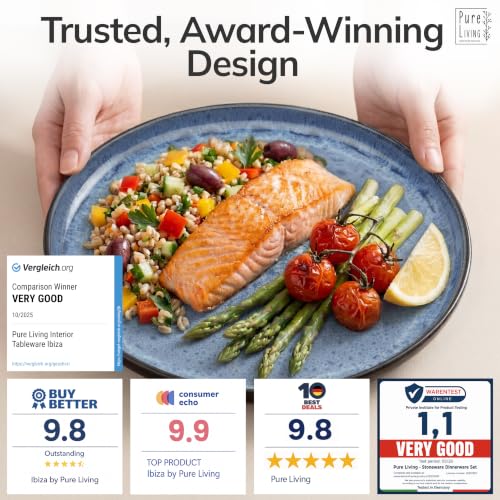 16 Piece Stoneware Dinnerware Set for 4 (Dark / Deep Blue / Set for 4 (16pcs))