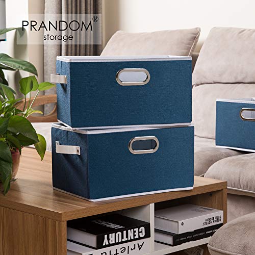 Fodable Storage Baskets for Closet [5 (Royal Blue / Medium(5-Pack))