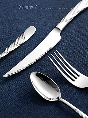 16 Piece Modern Hammered 18 (Silver)