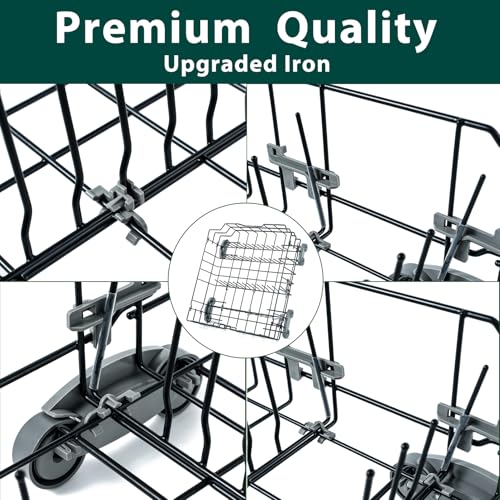 WD28X25960 Dishwasher Lower Rack Replacement Parts for GE Lower Dishrack Drawer Tray Rack 21.8’’ x 20.6’’ x 7.3’’ GE PDW7880G00SS GDWT368V55SS Profile Dishwasher Bottom Dish Rack Assembly 1 Pcs (21.8‘’ x 20.6'' x 7.3'')