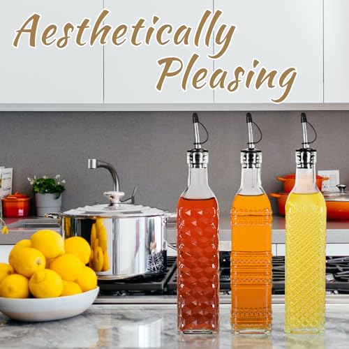 3 Pack Glass Oil Dispensers 500ML (3 Count)