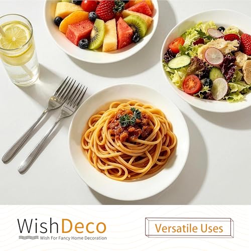 White Pasta Bowls Set of 6 (8 inch / 22 oz)