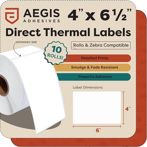 4" X 6.5" Direct Thermal Labels (4" X 6.5")