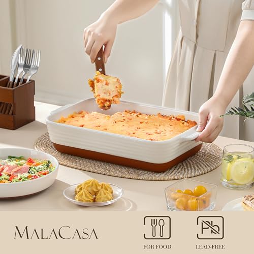Large 9x13 Ceramic Baking Dish with Rack