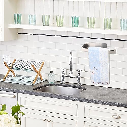 Hand Towel Holder (2 Pack 9 In / Brushed Nickel)