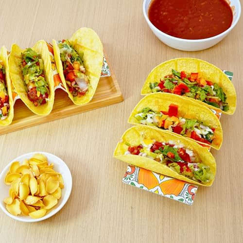 Melamine Taco Holder Stands (Set of 8 / Calor Orange)