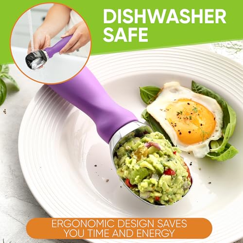 Heavy Duty Metal Ice Cream Scoop with Soft Grip Handle