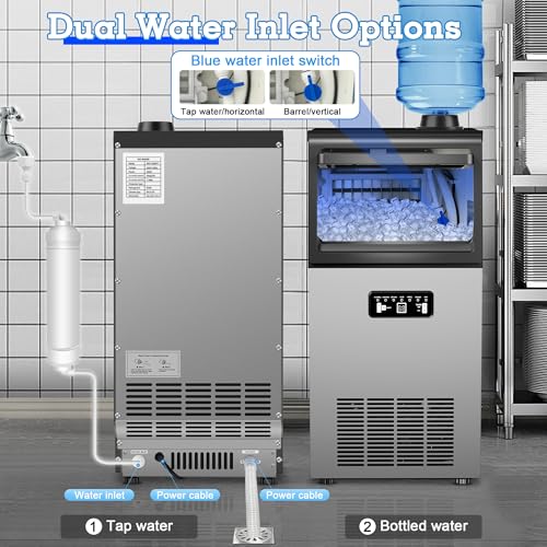 Commercial Ice Maker 100LB (100LBS/24H-1 / Dual water inlet)
