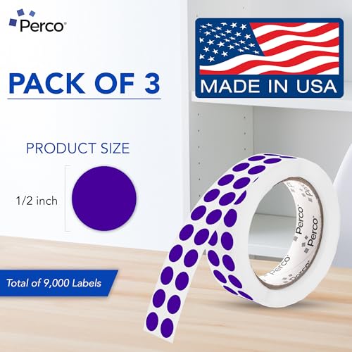 Purple Perforated Round Circle Dot Sticker 1 (Purple / 0.5 Inch)