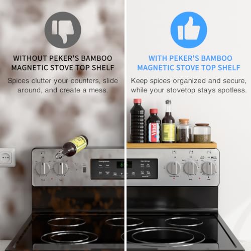 Magnetic Stove Top Shelf for 30" Stoves (Bamboo)