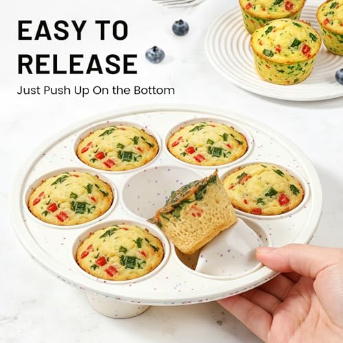 Silicone Air Fryer Muffin Pan with Reinforced Frame (Standard: 7 Cups)