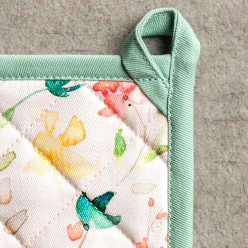 Pot Holders 100% Cotton Potholders (005 - Colmar / 8" x 8" (Pot Holder Pack of 1))